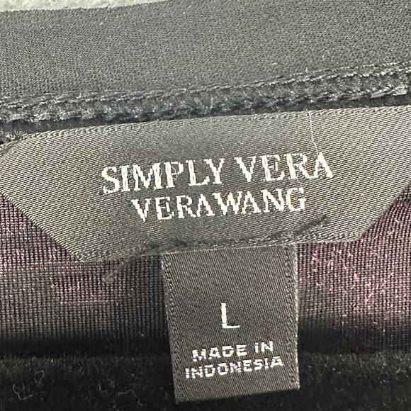 Simply Vera Verawang Top Women Large Purple Velvet Burn Out Dark Romantic Whimsy - Picture 5 of 11